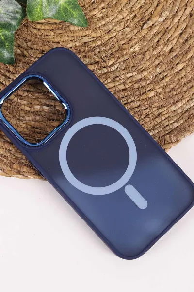 İndigo İphone 14 Pro Uyumlu Magsafe Özellikli Sert Silikon Telefon Kılıfı 458061