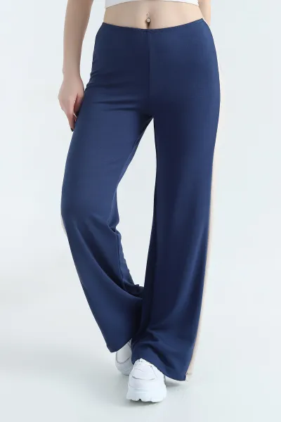 İndigo Modal Yan Şeritli Kadın Pantolon 341275