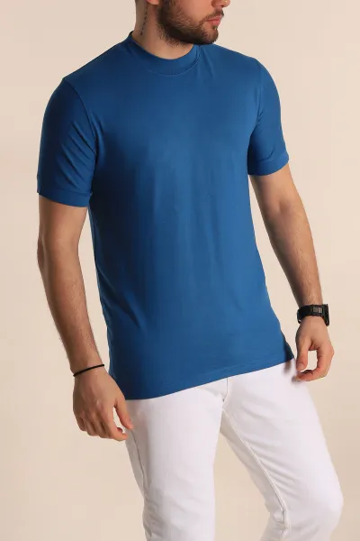 İndigo Slim Fit Basic Likralı Erkek Tişört 268492