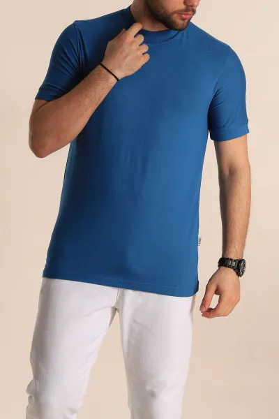 İndigo Slim Fit Basic Likralı Erkek Tişört 268492