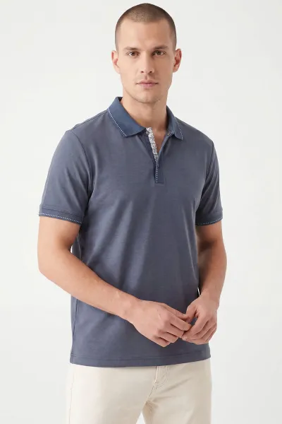 İndigo Oysho Kumaş Polo Yaka Erkek Tişört 467584