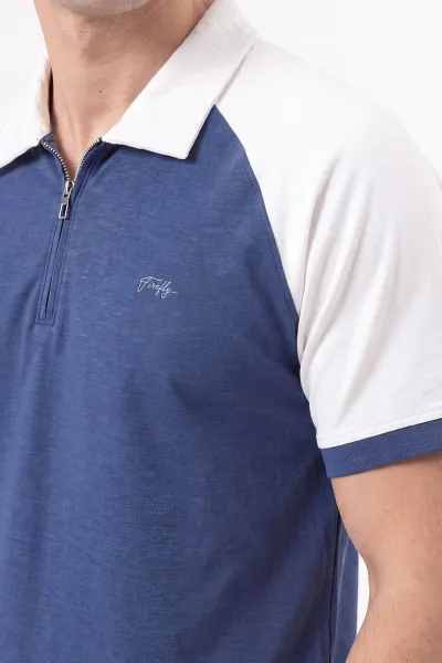 İndigo Oysho Kumaş Yarım Fermuarlı Polo Yaka Erkek Tişört 471693