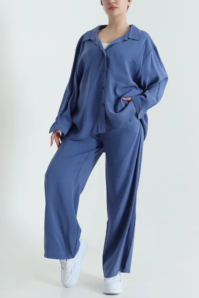 indigo-pantolon-gomlek-modal-kadin-ikili-takim-433957