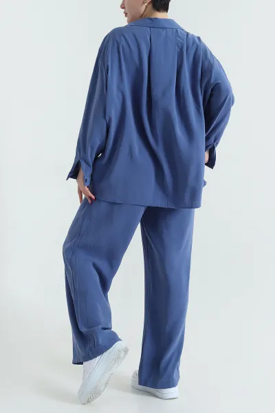 İndigo Pantolon Gömlek Modal Kadın İkili Takım 433957