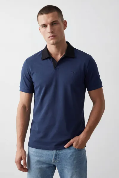 İndigo Polo Yaka Erkek Tişört 435554