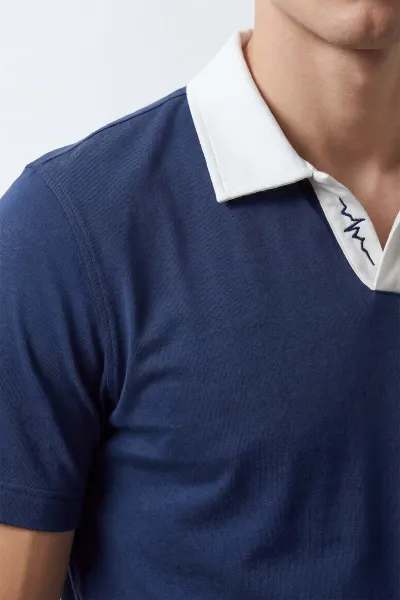 İndigo Polo Yaka Erkek Tişört 435579