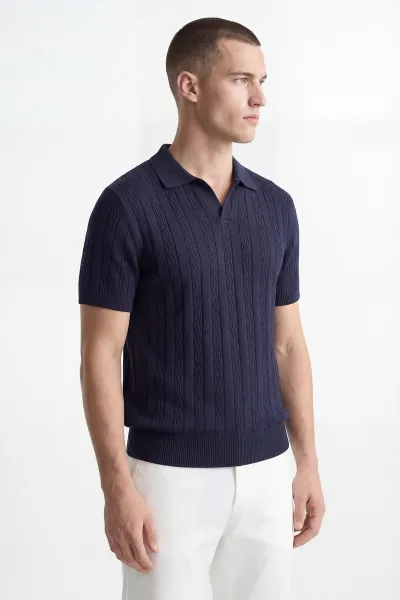 İndigo Polo Yaka Erkek Triko Tişört 433132