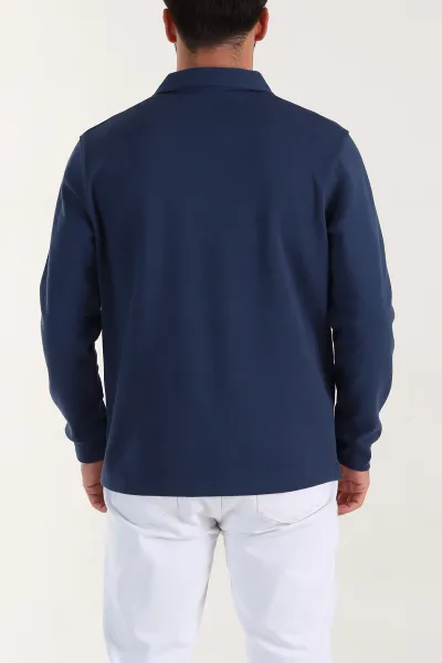 İndigo Polo Yaka Uzun Kollu Erkek Sweatshirt 397138