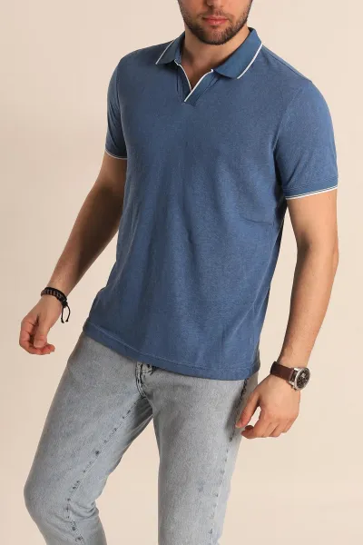 İndigo Regular Fit Jakarlı Polo Yaka Triko Tişört 263237