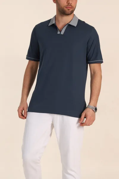 İndigo Regular Fit V Patlı Polo Yaka Erkek Tişört 349810