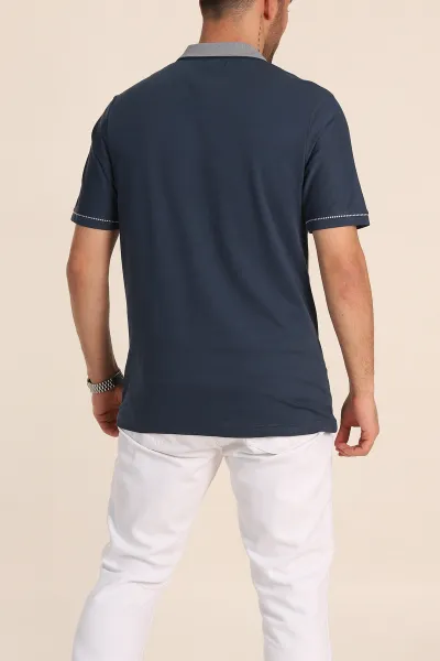 İndigo Regular Fit V Patlı Polo Yaka Erkek Tişört 349810