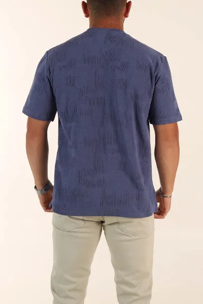 İndigo Relaxed Fit Dokulu Erkek Tişört 358016