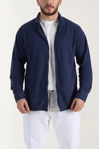 İndigo Relaxed Fit Fitilli Kadife Erkek Gömlek 400095