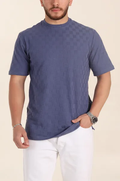 indigo-relaxed-fit-kare-dokulu-erkek-tisort-358003