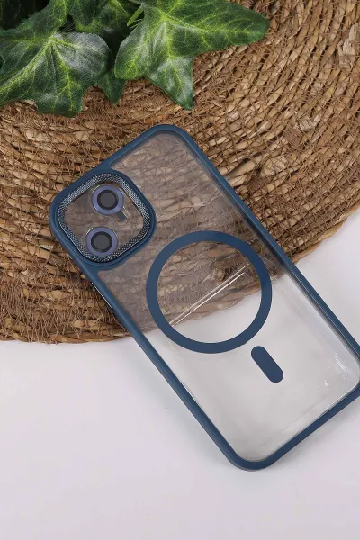 İndigo TeknoCase İPhone 12 Uyumlu Clear Lüx Case Serisi Lens Hediyeli Sert Silikon Telefon Kılıfı 430687