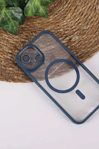 İndigo TeknoCase İPhone 13 Uyumlu Clear Lüx Case Serisi Lens Hediyeli Sert Silikon Telefon Kılıfı 430693
