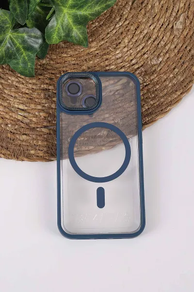 İndigo TeknoCase İPhone 13 Uyumlu Clear Lüx Case Serisi Lens Hediyeli Sert Silikon Telefon Kılıfı 430693
