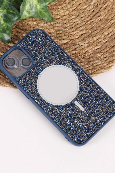 İndigo TeknoCase İPhone 13 Uyumlu Mirror Diamond Case Serisi Aynalı Sert Silikon Telefon Kılıfı 458479