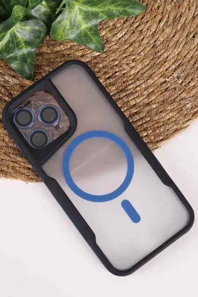İndigo TeknoCase İphone 15 Pro Max Uyumlu Matte Guard Serisi Lens Korumalı Silikon Telefon Kılıfı 472462