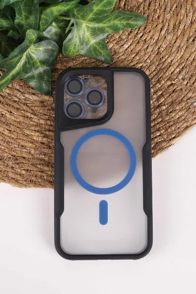 İndigo TeknoCase İphone 15 Pro Max Uyumlu Matte Guard Serisi Lens Korumalı Silikon Telefon Kılıfı 472462