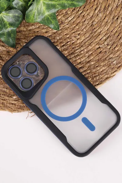 İndigo TeknoCase İphone 15 Pro Uyumlu Matte Guard Serisi Lens Korumalı Silikon Telefon Kılıfı 472456