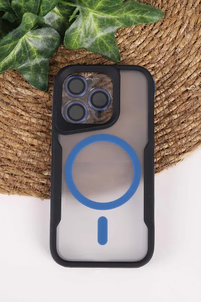 İndigo TeknoCase İphone 15 Pro Uyumlu Matte Guard Serisi Lens Korumalı Silikon Telefon Kılıfı 472456
