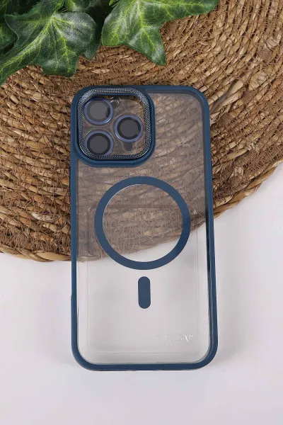 İndigo TeknoCase İPhone 16 Pro Max Uyumlu Clear Lüx Case Serisi Lens Hediyeli Sert Silikon Telefon Kılıfı 430746