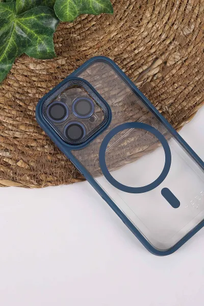 İndigo TeknoCase İPhone 16 Pro Uyumlu Clear Lüx Case Serisi Lens Hediyeli Sert Silikon Telefon Kılıfı 430738