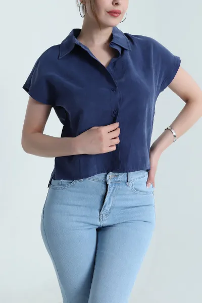 İndigo Tensel Modal Kadın Gömlek 475184
