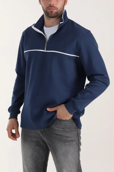 indigo-yarim-fermuarli-dik-yaka-erkek-sweatshirt-404822