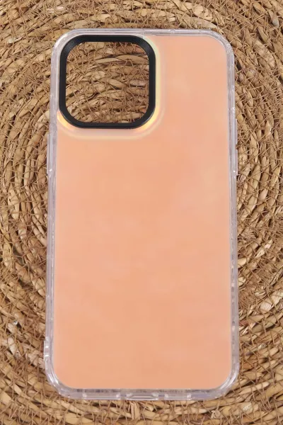 İphone 14 Pro Max Uyumlu Hologram Işığa Göre Renk Efektli Silikon Telefon Kılıfı 437562