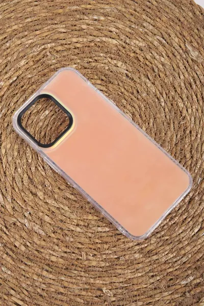 İphone 14 Pro Max Uyumlu Hologram Işığa Göre Renk Efektli Silikon Telefon Kılıfı 437562