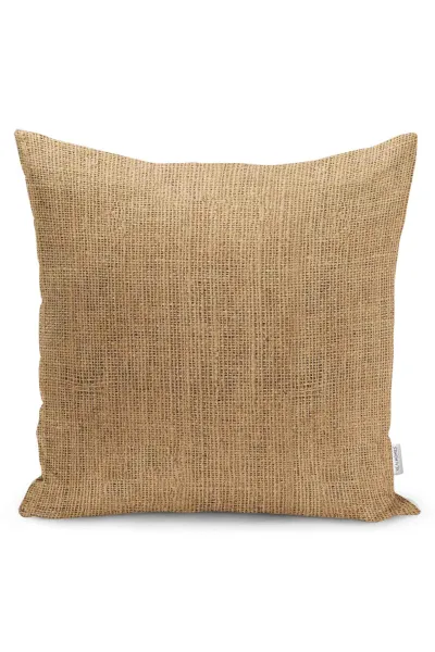 Bej 43x43 Dijital Baskılı Fermuarlı Modern Kırlent Kılıfı 252251