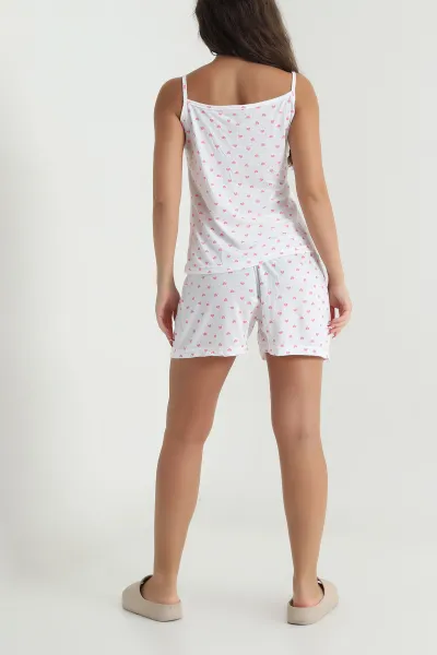 Jakarlı Desenli Kadın Pijama Takımı 476182