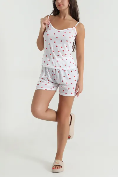 Jakarlı Desenli Kadın Pijama Takımı 476183