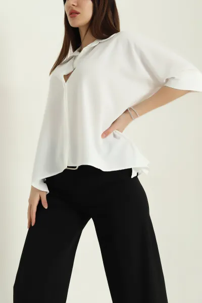 Jessica Kumaş Kolyeli Bayan Gömlek 335026