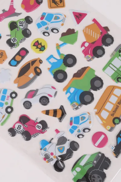 Kabartmalı A4 Boyut Karışık Yapışkan Çıkartmalar Sticker Seti 474199