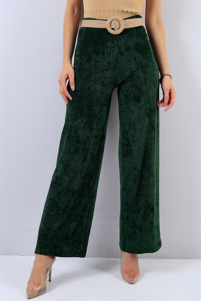 Kadife Yeşil Pantolon 18059B