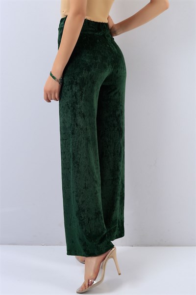 Kadife Yeşil Pantolon 18059B