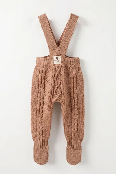 kahve-0-12-ay-orgulu-ayakli-unisex-bebek-triko-salopet-474321