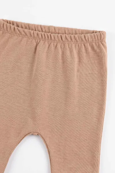 Kahve (0-9 Ay)  Araba Nakışlı Kapüşonlu Çıtçıtlı Hırkalı 3'lü Erkek Bebe Takım 475940
