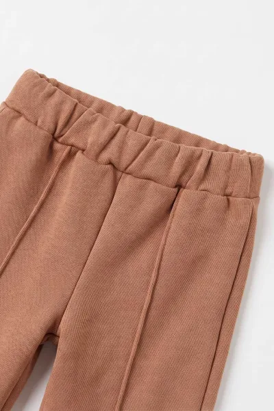 Kahve (1-4 Yaş)   Baskılı  Badili  Peluş Ceketli Alt Şardonlu   Kız Çocuk&Bebek 3'lü Takım 495297