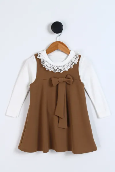 kahve-1-4-yas-fiyonklu-badili-jile-kiz-cocuk-takim-339741