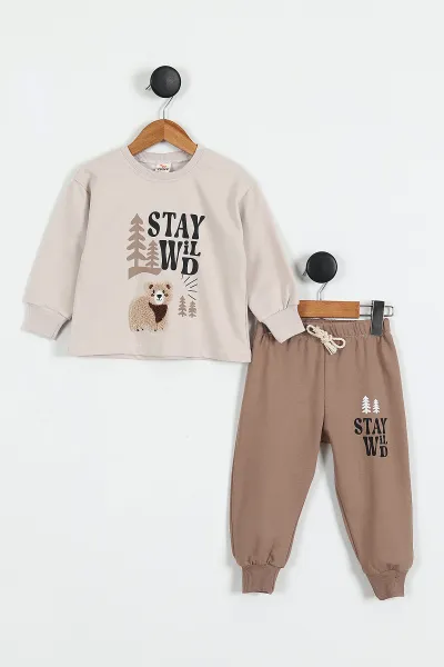 kahve-1-4-yas-stay-wild-suzene-nakisli-erkek-cocuk-mevsimlik-takim-425861