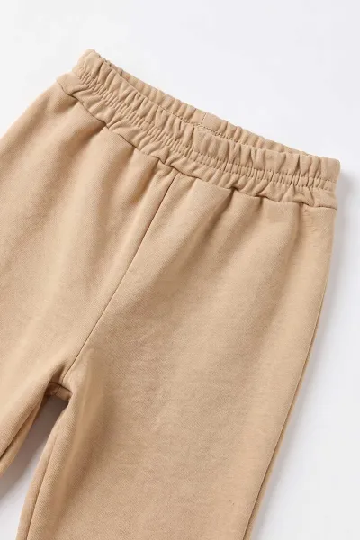 Kahve (1-5 Yaş) Boya Baskılı Sweatli 2 İp Erkek Çocuk Mevsimlik Takım 496022