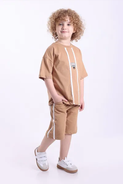 kahve-2-6-yas-on-armali-cepli-sortlu-erkek-cocuk-yazlik-takim-449288