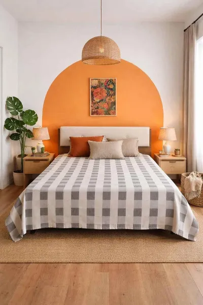 Kahve 200x230 Cm Bella Home Çift Kişilik Moda Jakarlı Tek Pike 434883