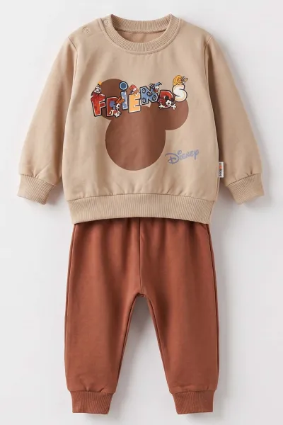 Kahve (3-24 Ay)Friends  Baskılı 2 İp  Erkek Bebek  Takım 483871