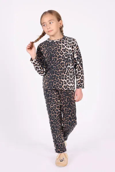 kahve-4-12-yas-leopar-desenli-polar-kumas-kiz-cocuk-pijama-takimi-327463