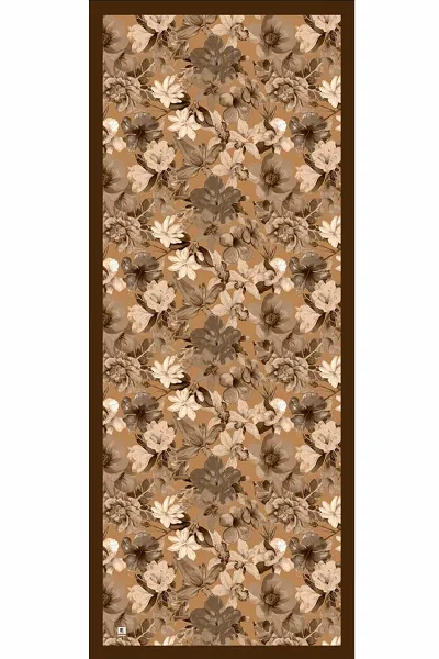 Kahve 70x180 Cm Dijital Baskılı Botanik Desen Soft Şal 482153